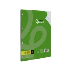 RECAMBIO LIDERPAPEL DIN A4 80 HOJAS 75G/M2 CUADRO 4 MM CON MARGEN 4 TALADROS