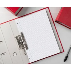 RECAMBIO LIDERPAPEL DIN A4 80 HOJAS 75G/M2 CUADRO 4 MM CON MARGEN 4 TALADROS