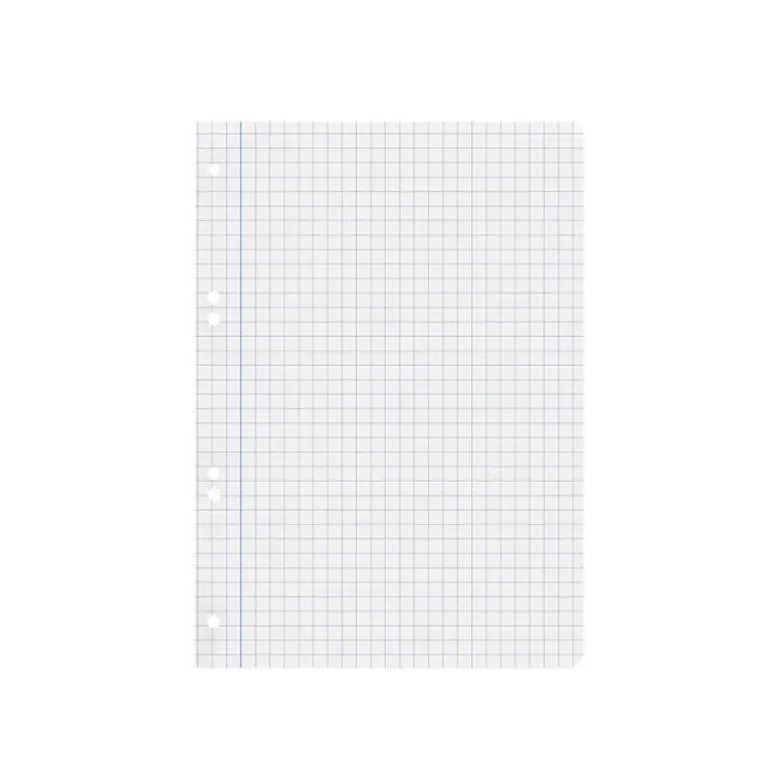 RECAMBIO LIDERPAPEL DIN A5 100 HOJAS 75 GR CUADRO 8MM CON MARGEN 6 TALADROS