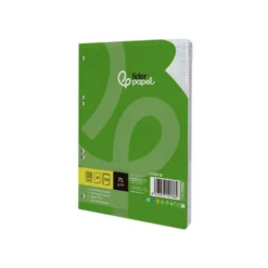RECAMBIO LIDERPAPEL DIN A5 100 HOJAS 75 GR MILIMETRADO SIN MARGEN 6 TALADROS