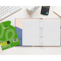 RECAMBIO LIDERPAPEL DIN A5 100 HOJAS 75 GR HORIZONTAL CON MARGEN 6 TALADROS