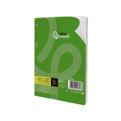 RECAMBIO LIDERPAPEL DIN A5 100 HOJAS 75 GR HORIZONTAL CON MARGEN 6 TALADROS