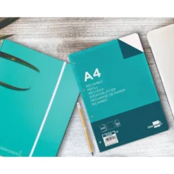 Recambio Liderpapel DIN A4 100 hojas 100g/m2 liso sin margen y con 4 taladros
