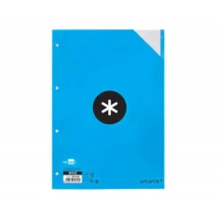 RECAMBIO LIDERPAPEL DIN A4 100 HOJAS 100G/M2 RAYADO HORIZONTAL 4 TALADROS BANDAS DE 5 COLORES ANTARTIK