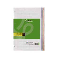 Recambio Liderpapel DIN A5 6 taladros 80 gr cuadrícula 5mm