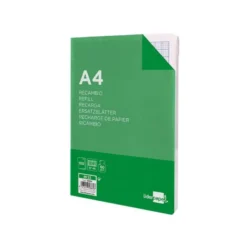 Recambio Liderpapel DIN A4 4 taladros 60 gr rayado num 46