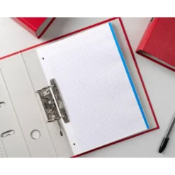 Recambio Liderpapel Din A4 4 taladros 100gr cuadricula 5mm 5 bandas de colores