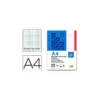Recambio Liderpapel encolado Din A4 4 taladros 70gr cuadrícula 5mm rojo
