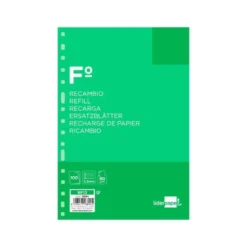 Recambio Liderpapel Folio 16 taladros 60gr pauta 2,5 mm