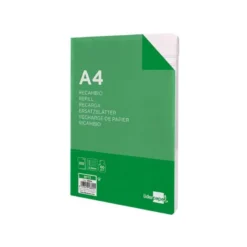 Recambio Liderpapel Folio 16 taladros 60gr pauta 2,5 mm