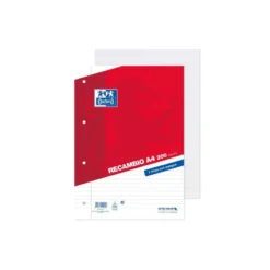 Recambio Oxfod DIN A4 4 taladros 90 gr cuadrícula 4mm