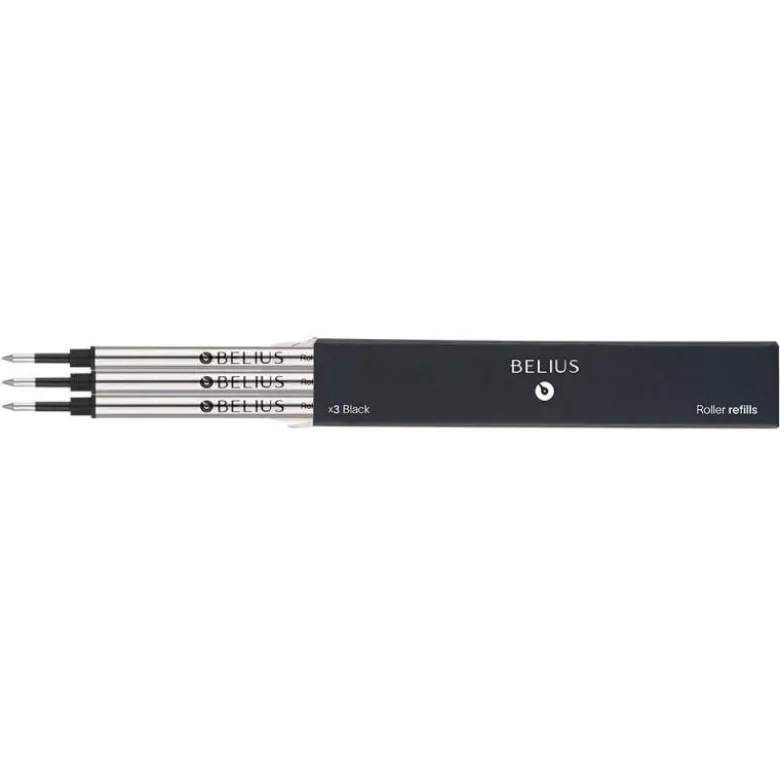 RECAMBIO ROLLER BELIUS NEGRO 0,7 MM CAJA 3 UNIDADES