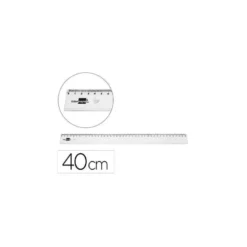 Regla de plastico Liderpapel Irrompible Transparente 40 cm