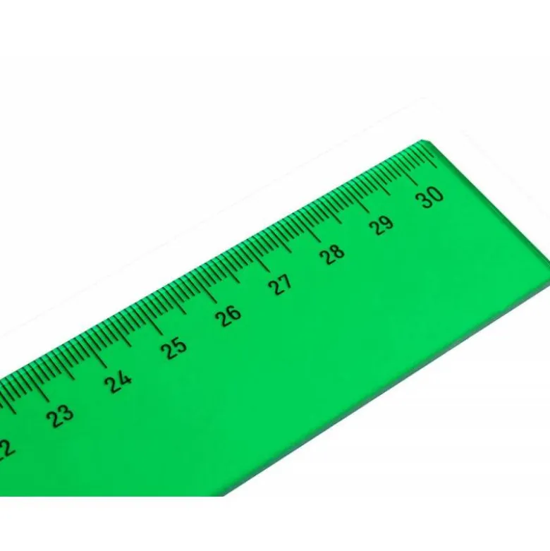 Regla liderpapel 30 cm acrilico verde.