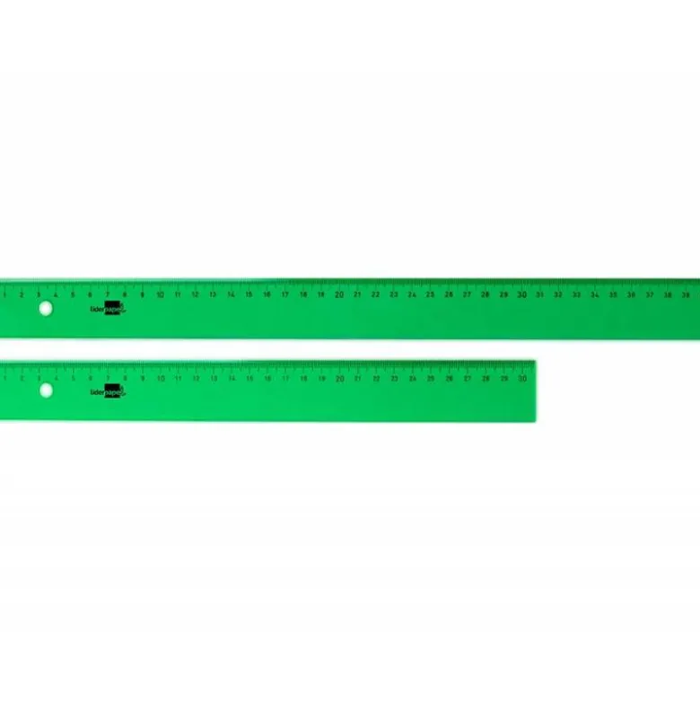 Regla liderpapel 30 cm acrilico verde.