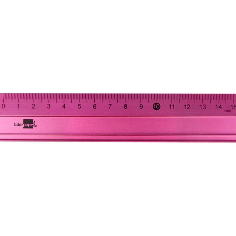 REGLA LIDERPAPEL 15 CM ALUMINIO COLORES SURTIDOS