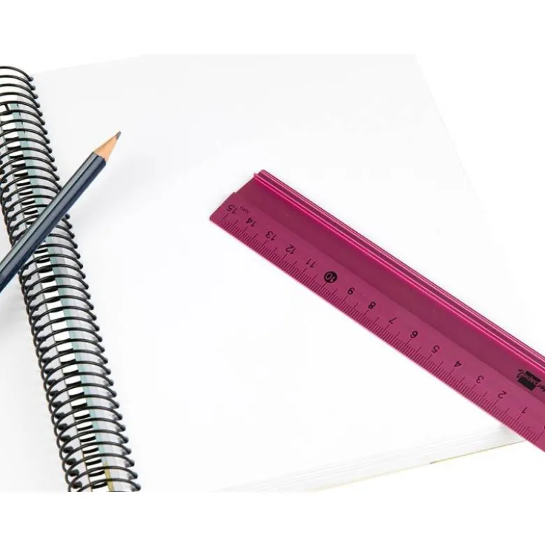 REGLA LIDERPAPEL 15 CM ALUMINIO COLORES SURTIDOS