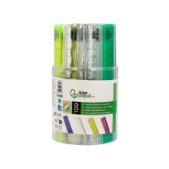 REGLA LIDERPAPEL PLASTICO 16 CM CUBILETE CON 100 UNIDADES COLORES SURTIDOS