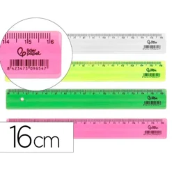 REGLA LIDERPAPEL PLASTICO 16 CM CUBILETE CON 100 UNIDADES COLORES SURTIDOS