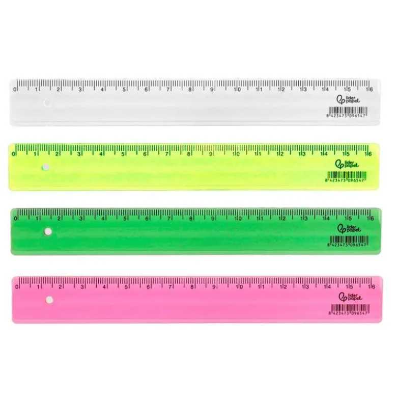 REGLA LIDERPAPEL PLASTICO 16 CM CUBILETE CON 100 UNIDADES COLORES SURTIDOS