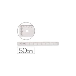 Regla liderpapel plastico cristal 50 cm.