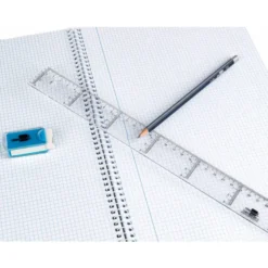 Regla liderpapel plastico cristal 30 cm.