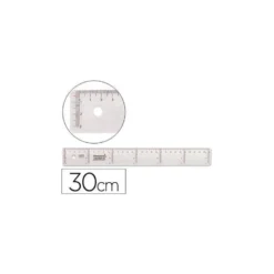 Regla liderpapel plastico cristal 30 cm.