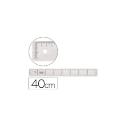 Regla liderpapel plastico cristal 40 cm.