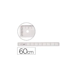 Regla liderpapel plastico cristal 60 cm.