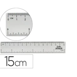 REGLA LIDERPAPEL PLASTICO CRISTAL 15 CM
