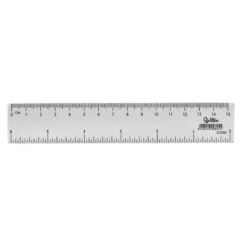 REGLA LIDERPAPEL PLASTICO CRISTAL 15 CM