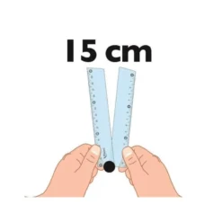 REGLA MAPED PLASTICO PLEGABLE CROC CROC BLISTER DE 1 UNIDAD 15 CM + 1 UNIDAD 30 CM