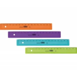 Regla marca Mor 16 cm plastico de colores surtidos