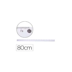 Regla Metalica marca Q-Connect Aluminio 80cm