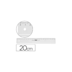 Regla m+r 20 cm de plastico transparente.