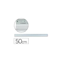 Regla q-connect metalica aluminio 50 cm.