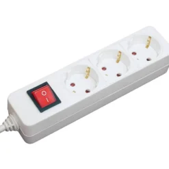 Regleta 3 tomas Mediarange con interruptor 1,4 m