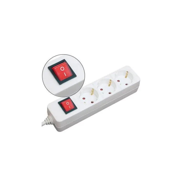 Regleta 3 tomas Mediarange con interruptor 1,4 m