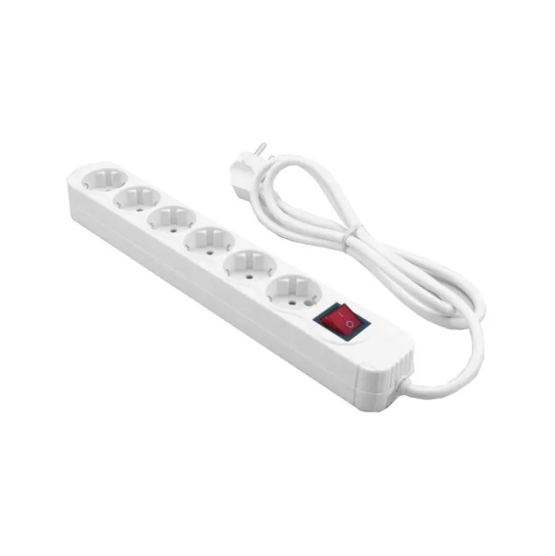 Regleta 6 tomas Mediarange sin interruptor 1,4 m