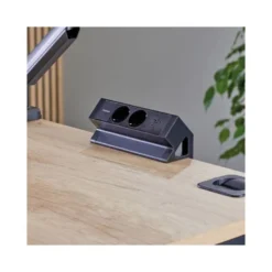REGLETA FELLOWES SOBREMESA 1 TOMA + USB A/C NEGRO