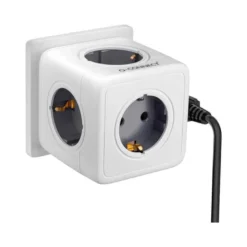 REGLETA Q-CONNECT DE CUBO ENCHUFE MULTIPLE POWER CUBE 5 EN 1 DIRECTO A PARED 5 TOMAS DE CORRIENTE 75X75X112MM