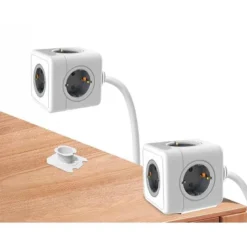 REGLETA Q-CONNECT DE CUBO ENCHUFE MULTIPLE POWER CUBE 5 EN 1 CABLE DE 1,4 MT 5 TOMAS DE CORRIENTE 75X75X112MM