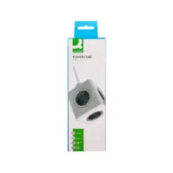 REGLETA Q-CONNECT DE CUBO ENCHUFE MULTIPLE POWER CUBE 5 EN 1 CABLE DE 1,4 MT 5 TOMAS DE CORRIENTE 75X75X112MM