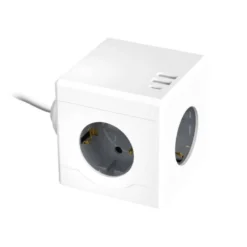 REGLETA Q-CONNECT DE CUBO ENCHUFE MULTIPLE POWER CUBE 6 EN 1 CABLE DE 1,4MT 3 TOMAS DE CORRIENTE+2 USB+1 USB C