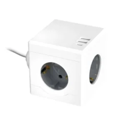 REGLETA Q-CONNECT DE CUBO ENCHUFE MULTIPLE POWER CUBE 6 EN 1 CABLE DE 1,4MT 3 TOMAS DE CORRIENTE+2 USB+1 USB C