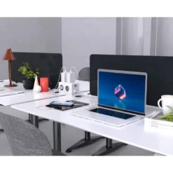 REGLETA Q-CONNECT ENCHUFE MULTIPLE 10 EN 1 CABLE 1,4 MT 6 TOMAS DE CORRIENTE+3 USB+1 USB TIPO C 140X76X87MM