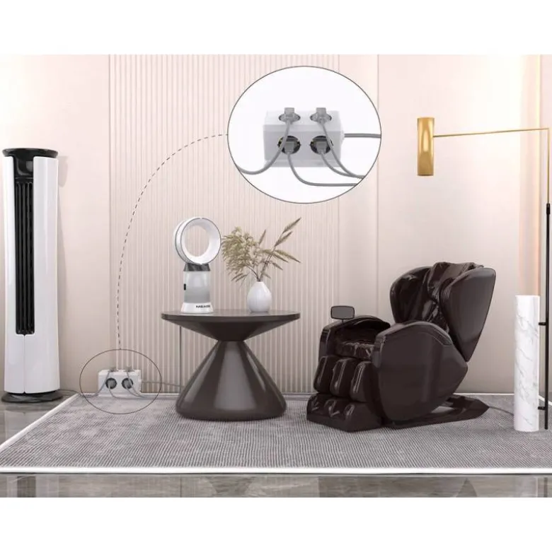 REGLETA Q-CONNECT ENCHUFE MULTIPLE 10 EN 1 CABLE 1,4 MT 6 TOMAS DE CORRIENTE+3 USB+1 USB TIPO C 140X76X87MM