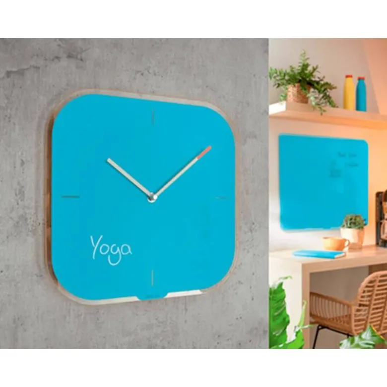 RELOJ LEITZ COSY DE PARED CRISTAL AZUL
