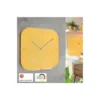 RELOJ LEITZ COSY DE PARED SILENCIOSO CRISTAL 30X30CM AMARILLO