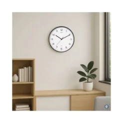 RELOJ MAUL DRIP DE PARED REDONDO 25 CM DIAMETRO CUARZO MARCO NEGRO